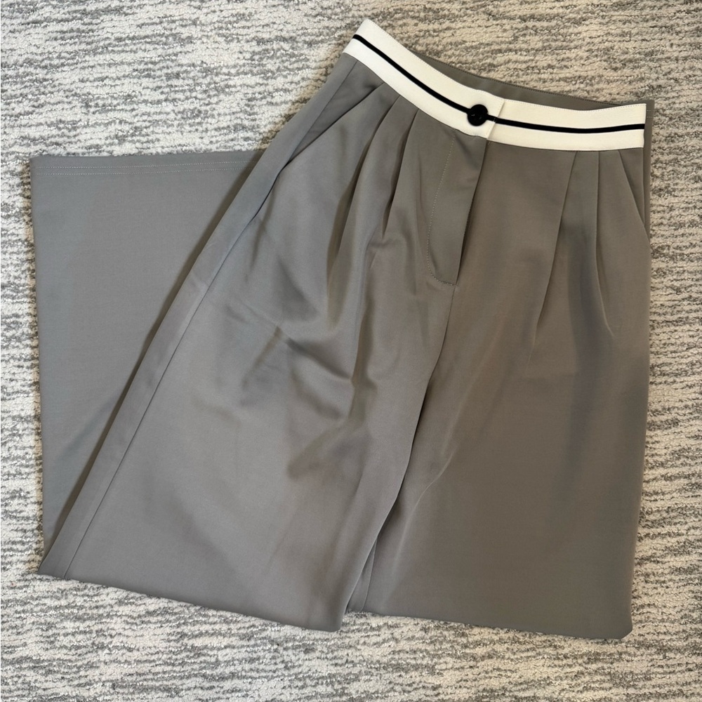 2 piece set- Tube Top and Contrast Waistband Pants Set - Picture 4 of 12